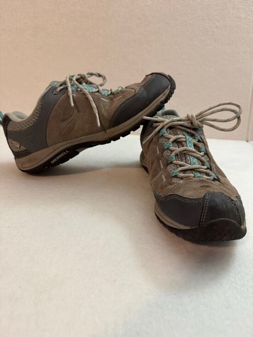 Merrell Womens Zeolite Serge Waterproof Hiking Shoes Castle Rock Lagoon Gray 8.5
